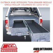 OUTBACK 4WD INTERIORS TWIN DRAWER MODULE - SINGLE ROLLER COLORADO EC 12/02-07/12